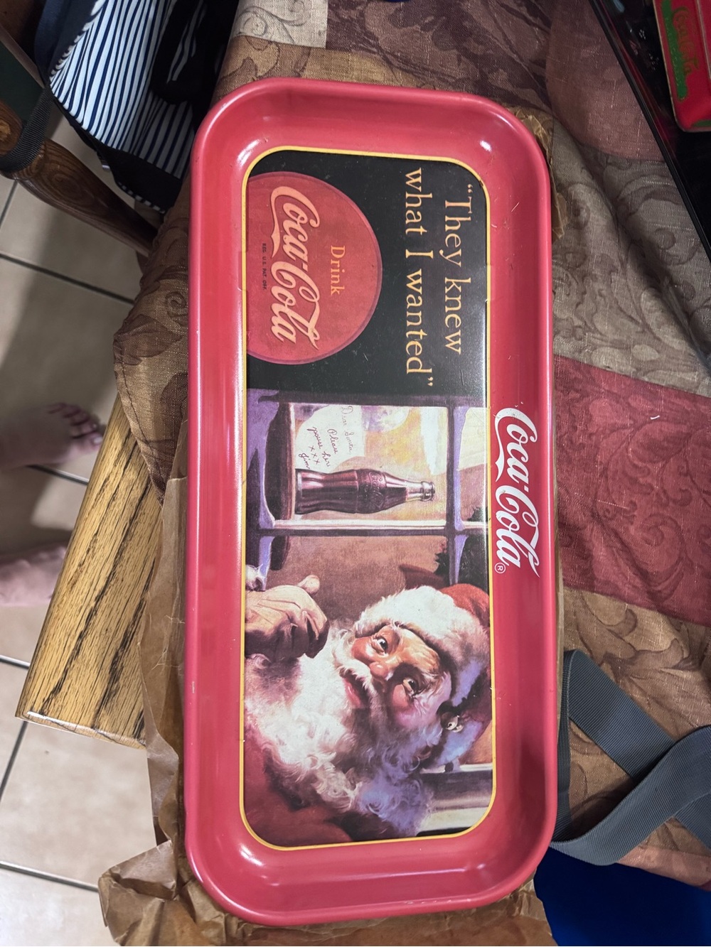 Coca Cola 1992 “They knew what i wanted” Santa Tray